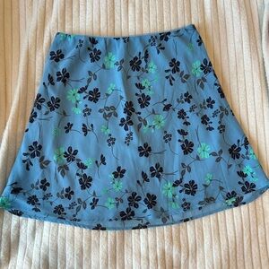 Women’s Mini Blue Flower Print Mini Skirt - Wild Fable - Size Small